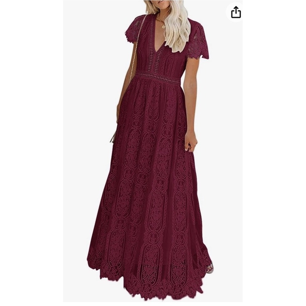 NWT Boho Style Women's Red/Maroon/Wine Colored Dress by Merokeety Size S